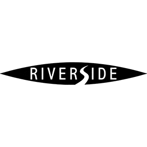 Riverside School logo in black and white with wave design