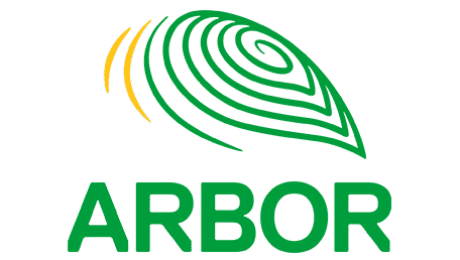Green and yellow abstract leaf logo above the word 