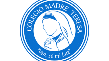 Logo of Colegio Madre Teresa with an illustration of Mother Teresa and the phrase 