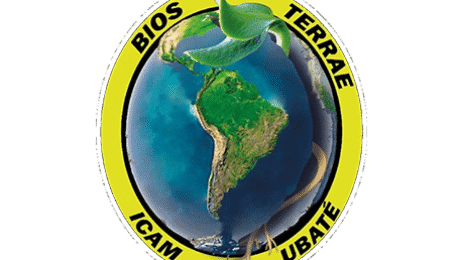 Logo featuring an image of Earth with a plant sprout, surrounded by the text 