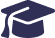 Dark navy graduation cap icon representing educators