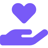Hand holding a heart