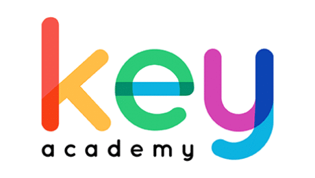 Key Academy logo with colorful letters in red, orange, green, blue, and purple