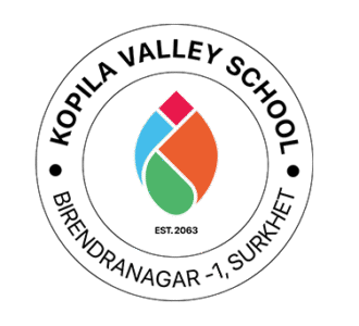 Colourful abstract droplet-shaped logo with red, blue, orange, and green segments.