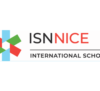 Logo of ISN Nice International School with a colorful geometric symbol and bold text reading “ISN NICE International School.”