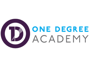 One Degree Academy logo featuring a stylised "1D" symbol with the text "One Degree Academy".