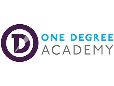 One Degree Academy official logo. One Degree Academy logo featuring a stylised
