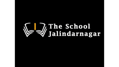 Logo of The School Jalindarnagar featuring an open book design