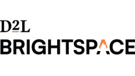 D2L Brightspace logo featuring the D2L and Brightspace text with an orange graphical element.