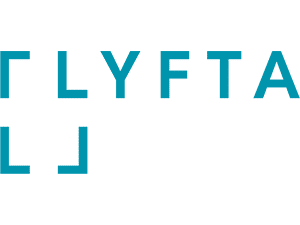 Lyfta logo in teal color