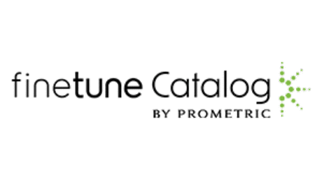 Finetune Catalog logo with black and green color scheme, featuring circular dots.