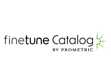 Finetune Catalog Logo - Black and Green Design Finetune Catalog logo with black and green color scheme, featuring circular dots.