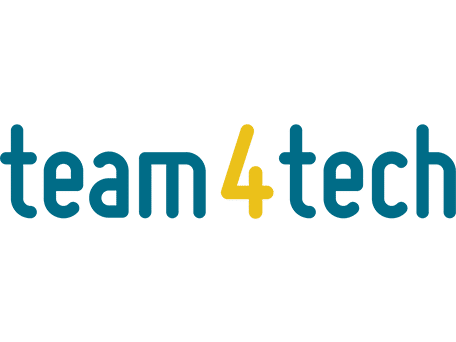 Team4Tech logo featuring 'team' in teal and '4' in yellow