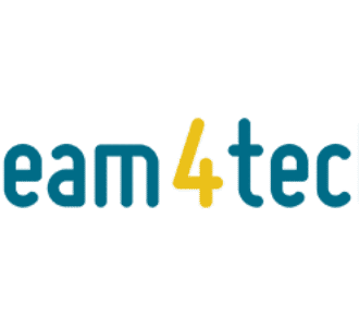 Team4Tech logo featuring 'team' in teal and '4' in yellow