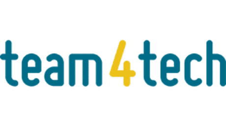Team4Tech logo featuring 'team' in teal and '4' in yellow