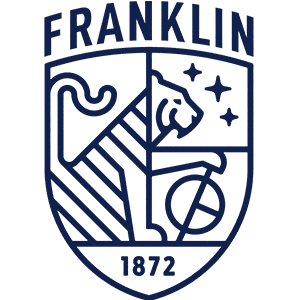 Franklin crest featuring a lion and stars, established 1872