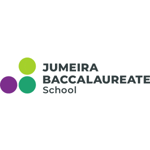 Jumeira Baccalaureate School logo with purple, green, and teal circles
