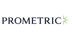 Prometric logo featuring a sleek design with a blue and green color scheme.