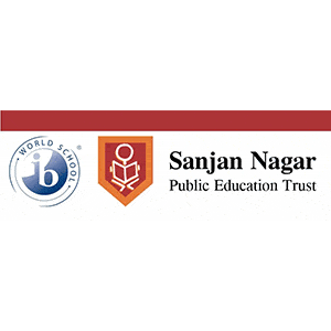 Logo of Sanjan Nagar Public Education Trust with the IB World School symbol.