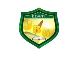 EEMTI Joaquim Bastos Gonçalves school logo with shield design, book, and quill symbolizing knowledge and learning in Ceará, Brazil.
