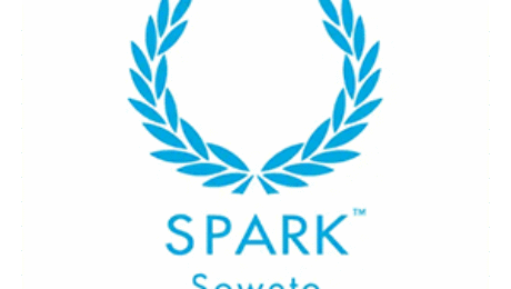 SPARK Soweto logo with a blue laurel wreath