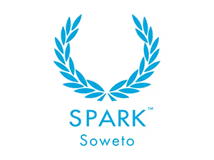 SPARK Soweto logo with a blue laurel wreath