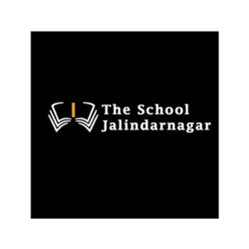 The School Jalindarnagar logo with open book icon on black background