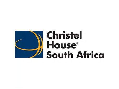 Christel House South Africa logo with blue and yellow globe design
