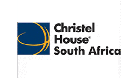 Christel House South Africa logo with blue and yellow globe design