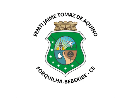EEMTI Jaime Tomaz de Aquino school logo with green shield and city landmarks