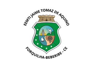 EEMTI Jaime Tomaz de Aquino school logo with green shield and city landmarks