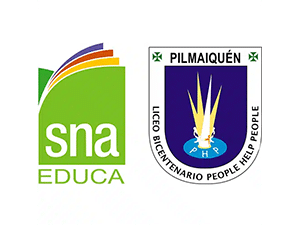 SNA Educa and Liceo Bicentenario People Help People Pilmaiquén logos side by side