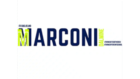 IIS Guglielmo Marconi logo with bold navy and lime green text design