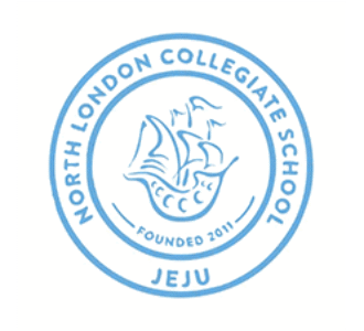 Logo of NLCS Jeju (North London Collegiate School Jeju), featuring a sailing ship symbolizing exploration, learning, and global education.