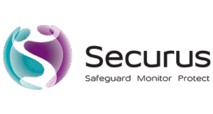 Securus logo with a stylised globe design in shades of purple, teal, and blue, followed by the company name in black text.