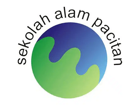 Sekolah Alam Pacitan School Logo Sekolah Alam Pacitan school logo with blue and green earth-inspired design