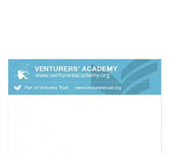 Venturers' Academy logo banner with website URL and blue background