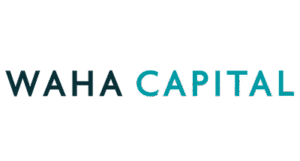 Minimal teal and dark blue rectangular logo with a curved divider