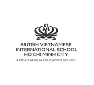 British Vietnamese International School Ho Chi Minh City logo with crown and book emblem