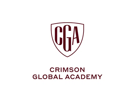 Crimson Global Academy logo with CGA shield