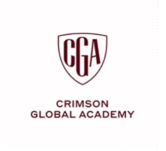 Crimson Global Academy logo with CGA shield