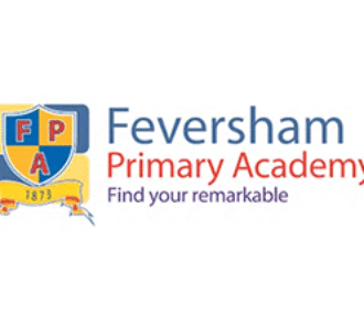 Feversham Primary Academy logo with school crest and motto “Find your remarkable”