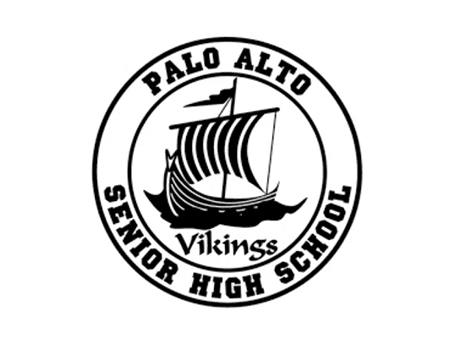 Palo Alto Senior High School Vikings emblem Palo Alto Senior High School Vikings logo with Viking ship
