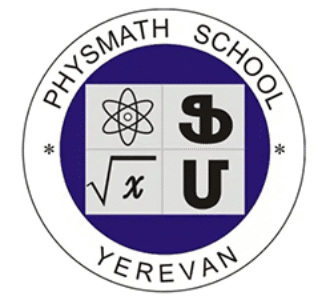 PhysMath School Yerevan logo with science and mathematics symbols