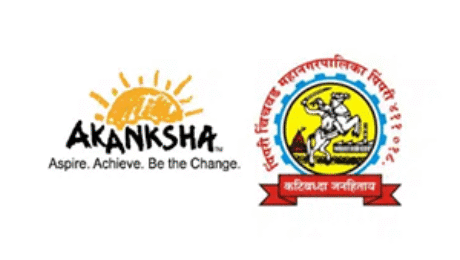 Akanksha and Mumbai municipal education logos.