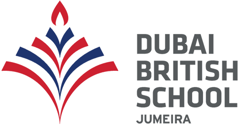 DBS Jumeira Body logo featuring a stylized heart-shaped human figure in red and blue