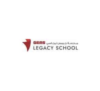 GEMS Legacy School logo (English and Arabic).
