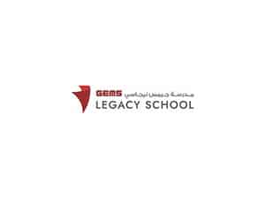 GEMS Legacy School logo (English and Arabic).