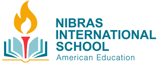 School logo featuring an open book icon in yellow, blue, and red