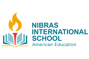 School logo featuring an open book icon in yellow, blue, and red